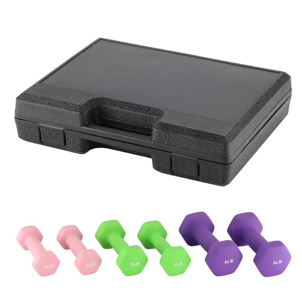 Neoprene Hex Dumbbell Set with Rack G1472