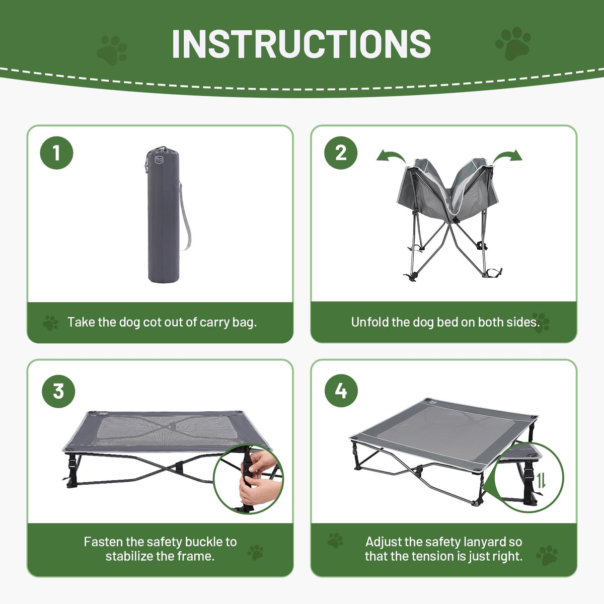 Elevated Cooling Dog Bed with Breathable Mesh K908095