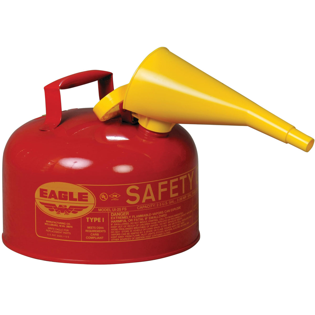 2.5 Gallon Type I Red Gas Can N444