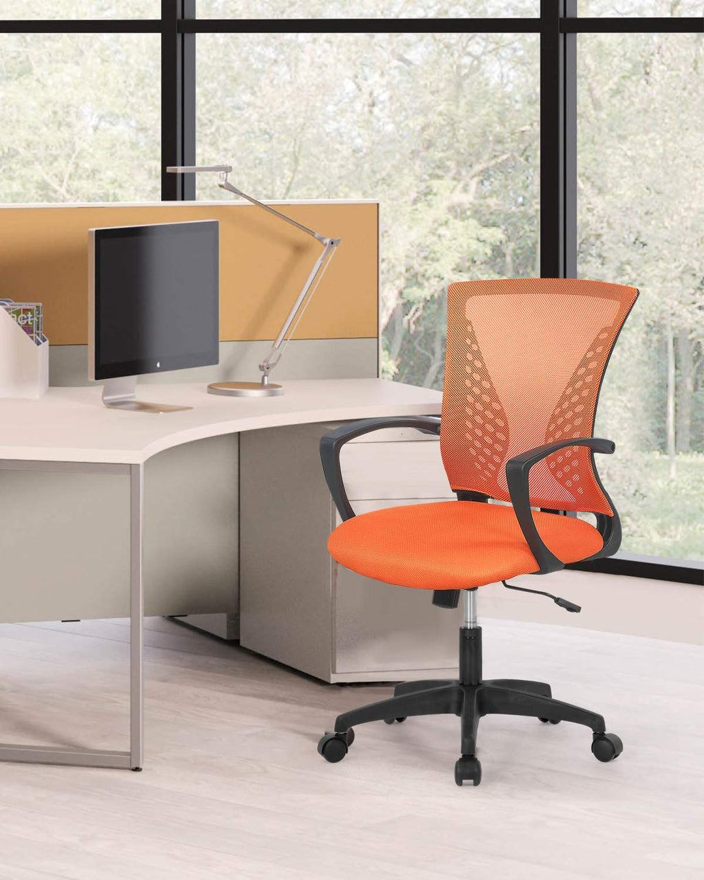 Mid Back Office Chair with Lumbar Support J8073