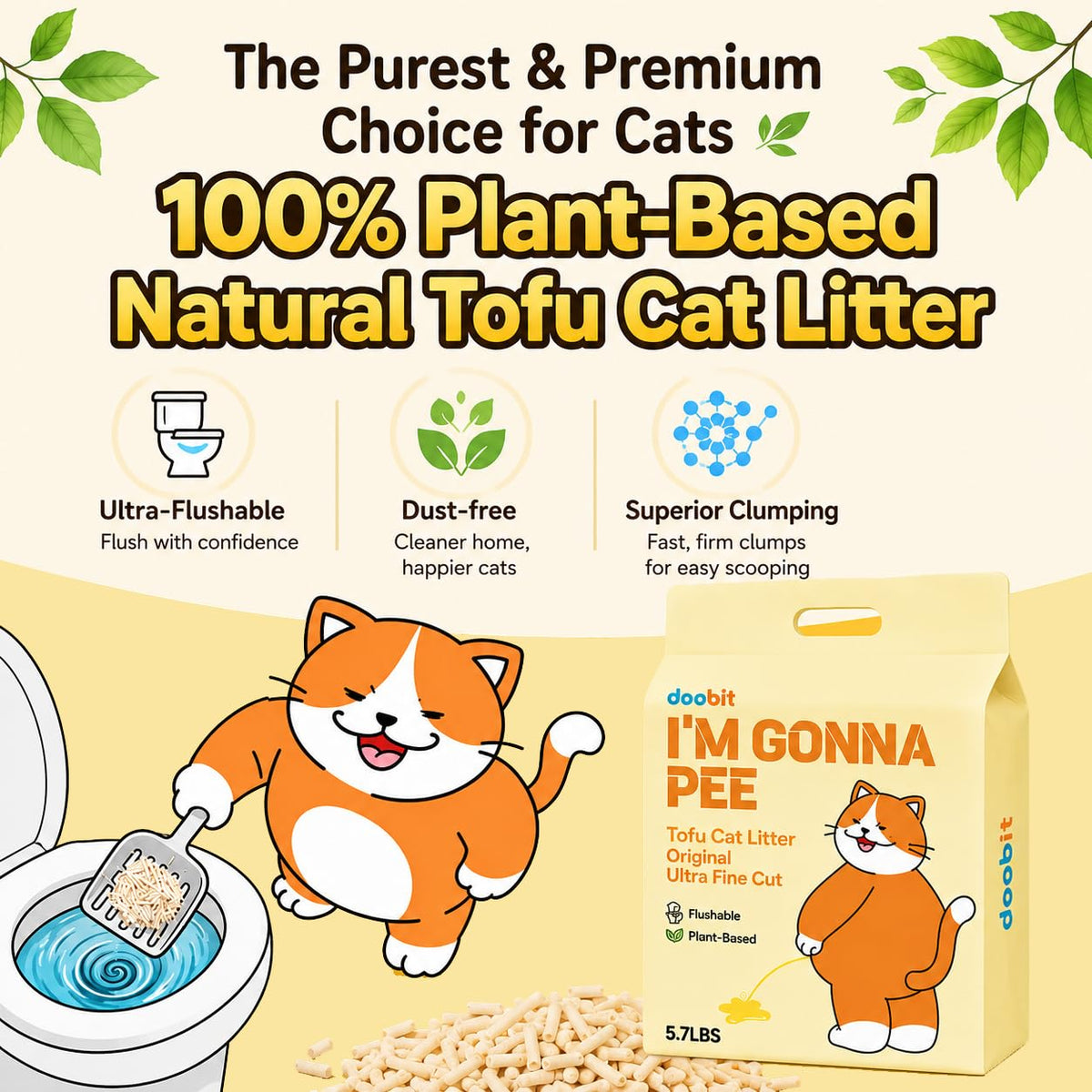 Flushable Dust Free Ultra Absorbent Cat Litter 11.4LB D791
