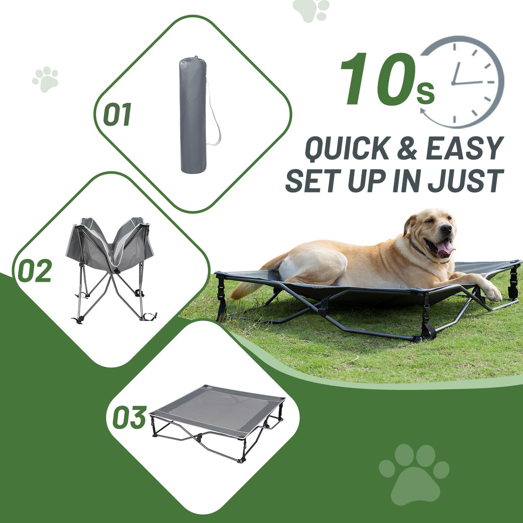 Elevated Cooling Dog Bed with Breathable Mesh K908095