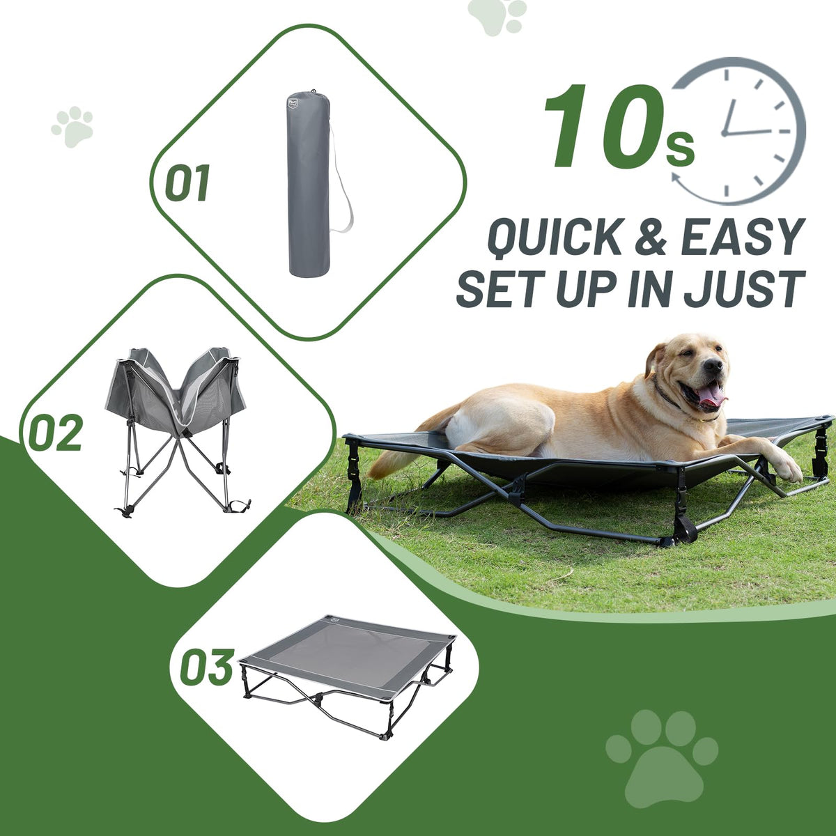 Elevated Cooling Dog Bed with Breathable Mesh K908095