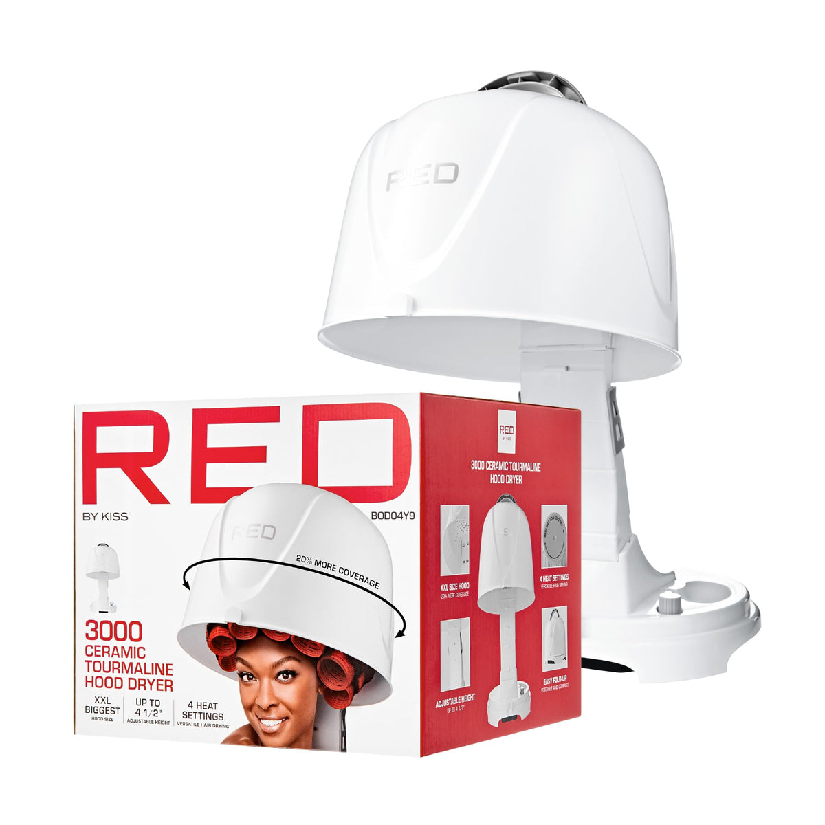 Ceramic Tourmaline Hood Dryer, 4 Heat Settings W124627