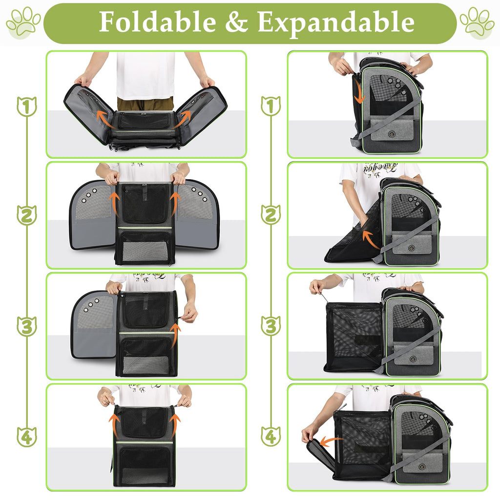Large Soft Expandable Cat Carrier Backpack E634515