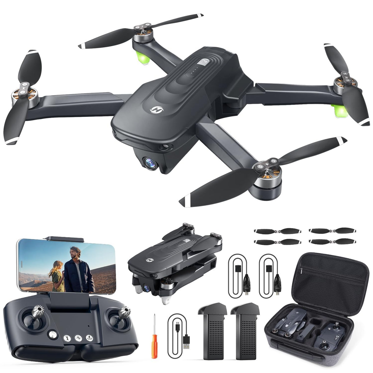 GPS Drone with 4K Camera, Under 249g Foldable RC Quadcopter N698101