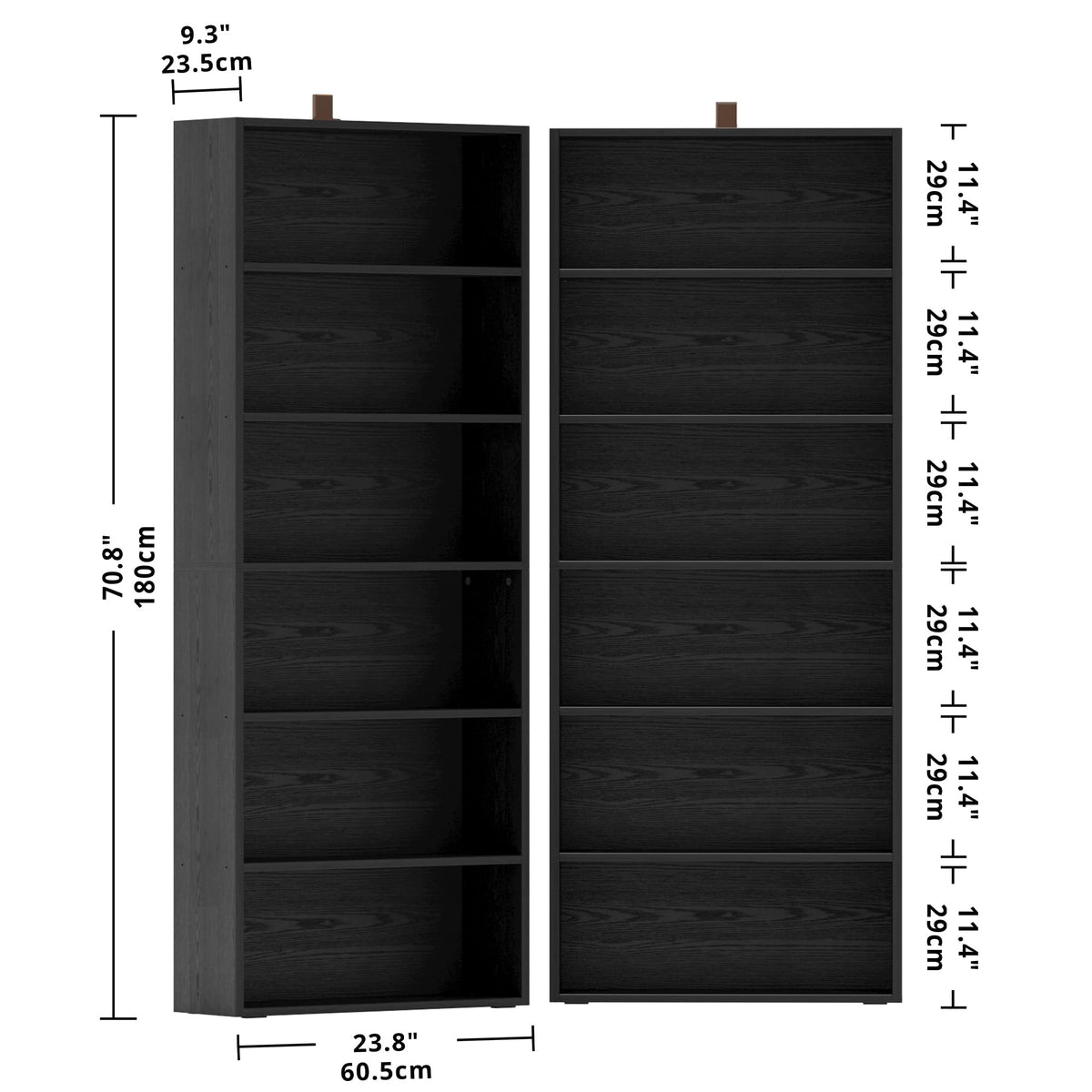 70" Tall 6 Tiers Bookshelf Z4423