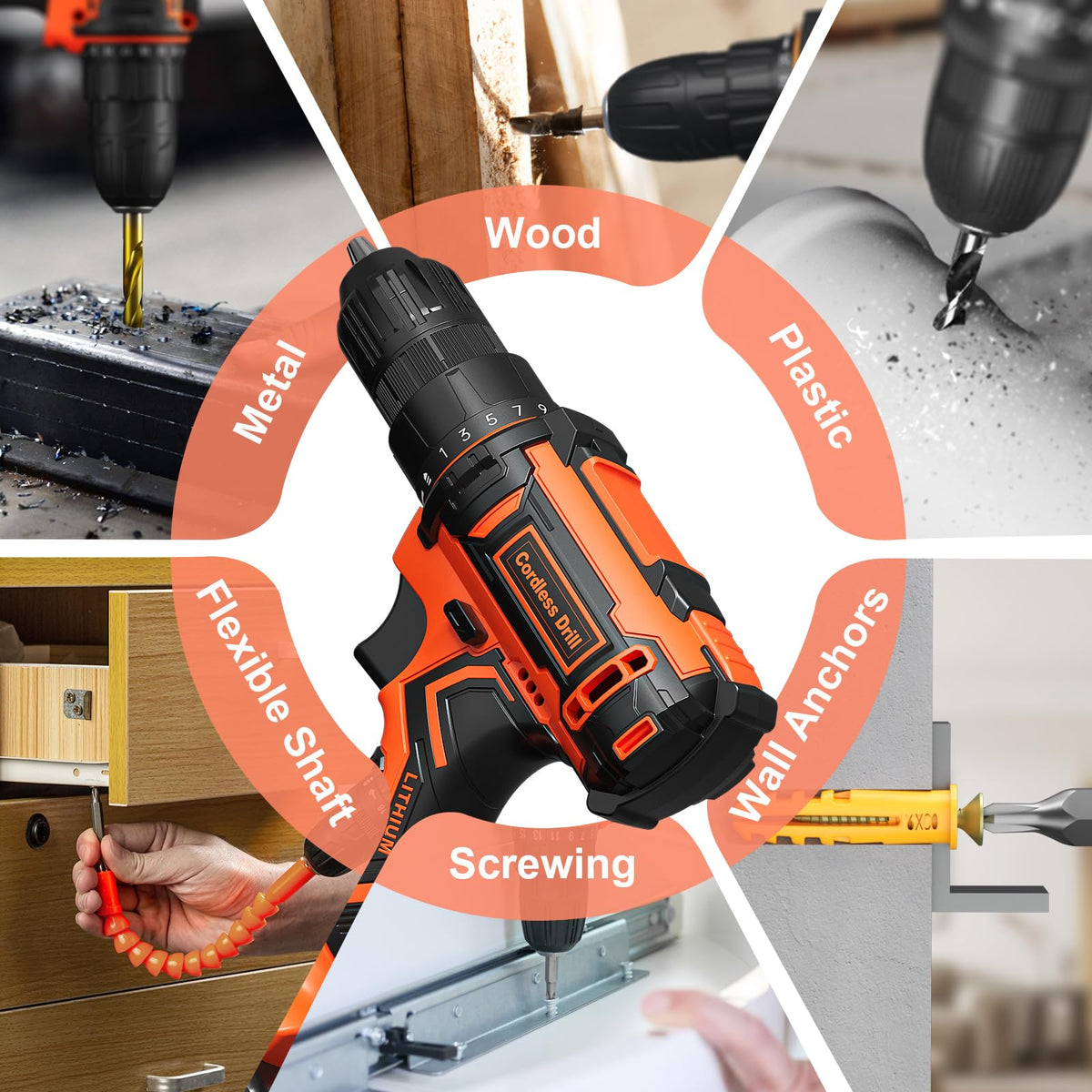 20V Cordless Drill with 2000mAh Power Pack and Charger J9525