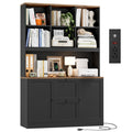 72'' Tall File Bookcase with Power Outlet & 2 Filing Drawers O600861