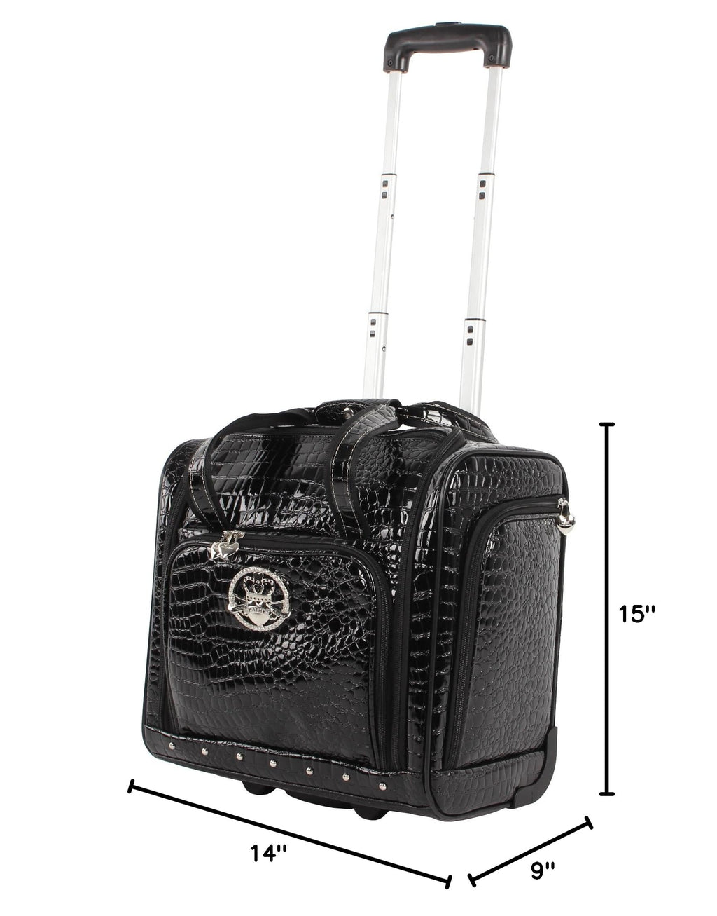 15 Inch Black PVC Underseat Luggage P35365