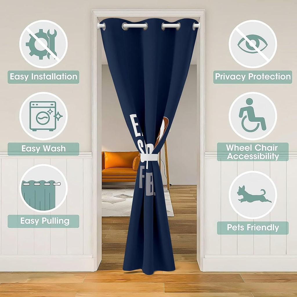 Football Doorway Curtain 34"x80" 1 Panel A8547