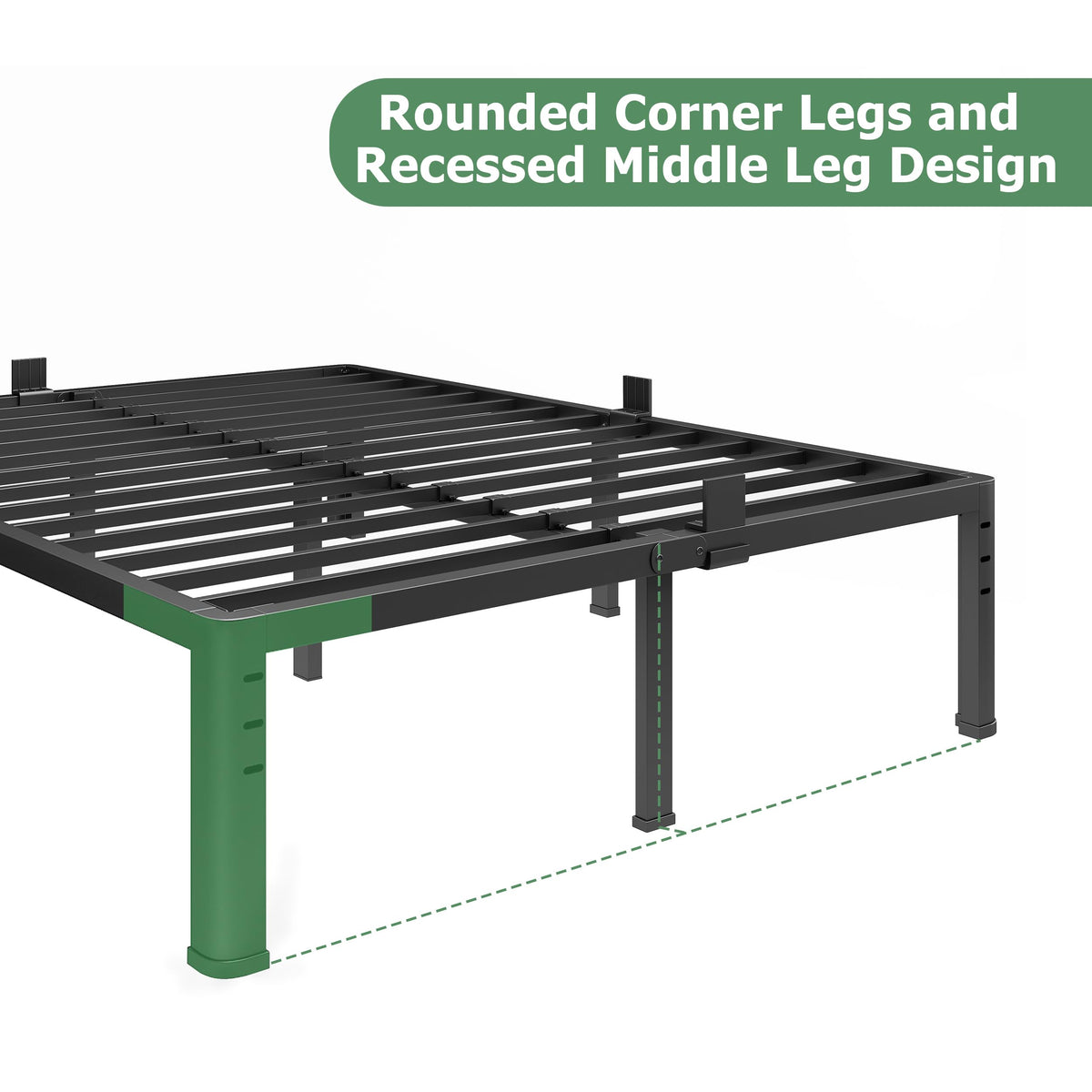 18 Inch Queen Size Metal Platform Bed Frame T633129