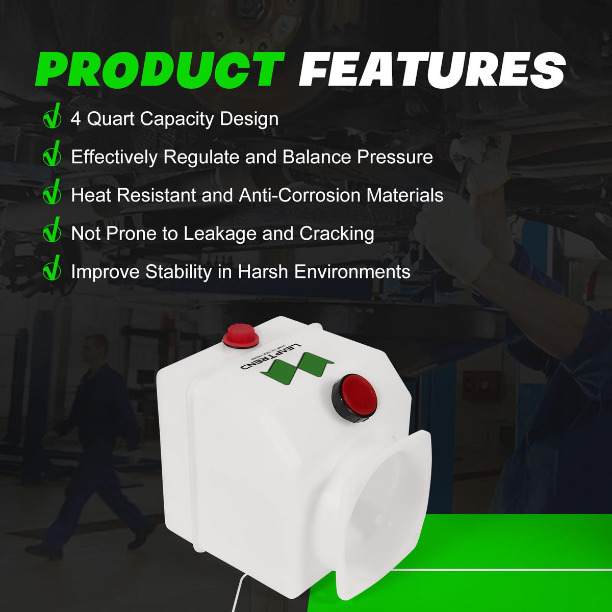 4 Quart Poly Fluid Reservoir Tank J4472