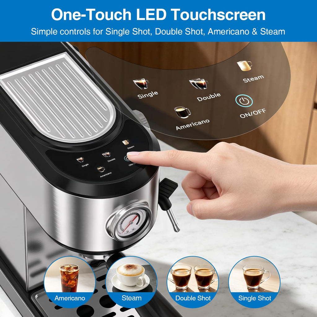 20 Bar Espresso Machine with Milk Frother J36971