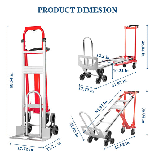 1000 lb Aluminum Steel Convertible Hand Truck I45291