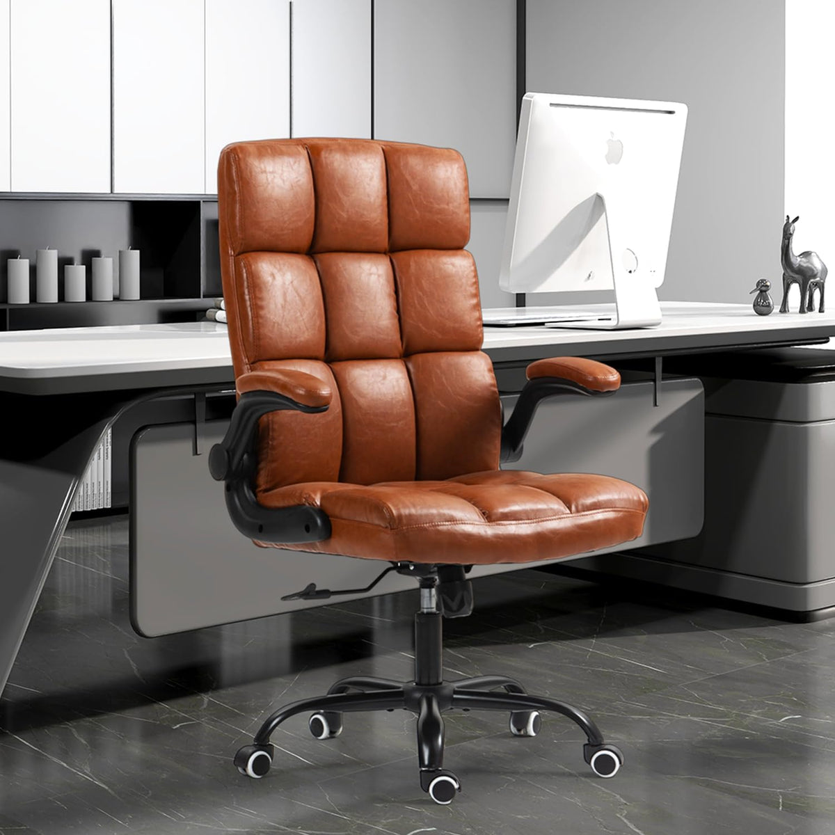 Executive Office Chair, PU Leather Ergonomic Desk Chair S433