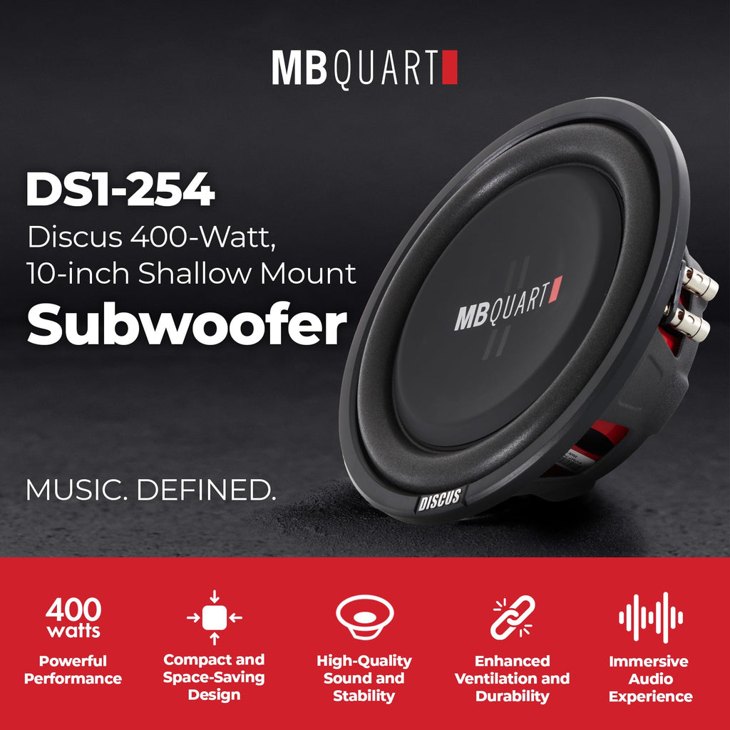 10 Inch 400W 4 Ohm DVC Car Subwoofer, 2 Pack B118778