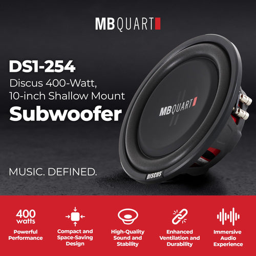 10 Inch 400W 4 Ohm DVC Car Subwoofer, 2 Pack B118778
