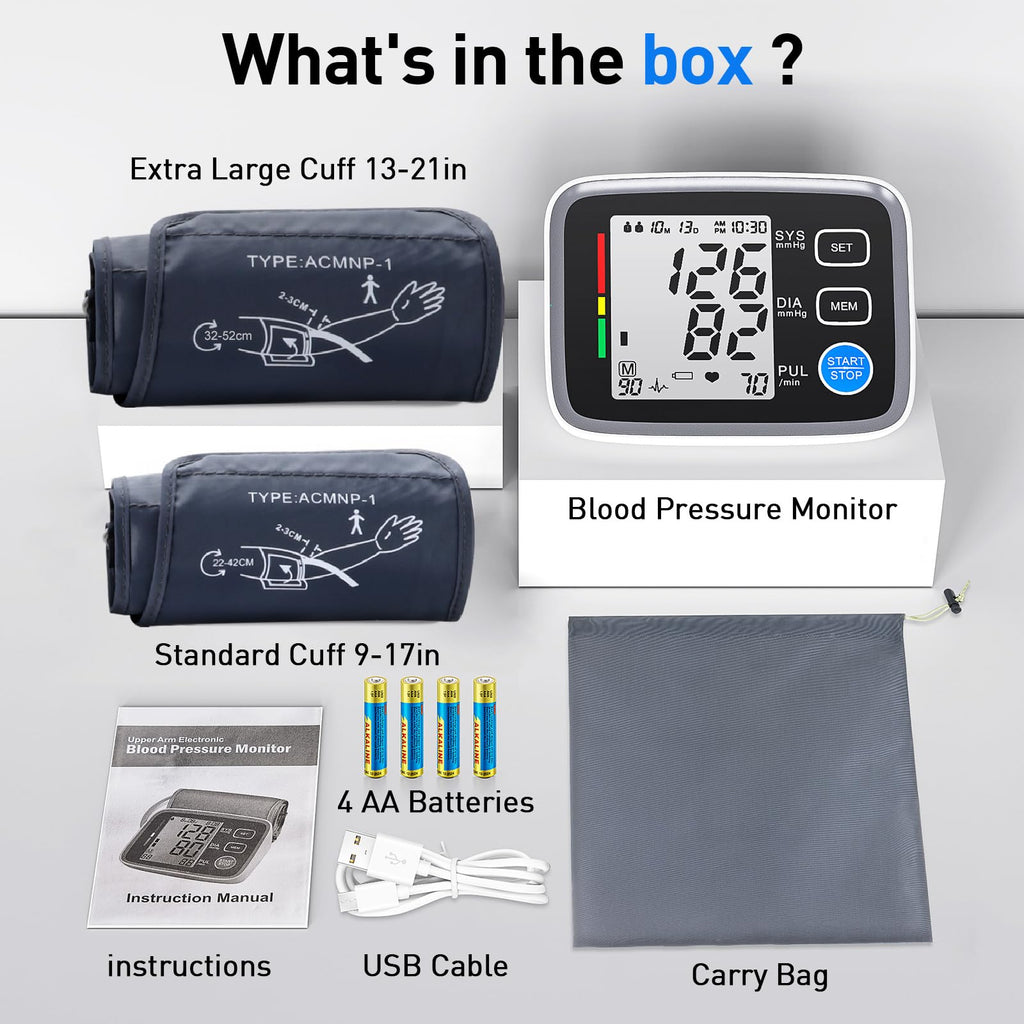 Upper Arm Blood Pressure Monitor 2 Cuff Sizes X372758