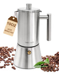 6 Cup Stainless Steel Stovetop Moka Pot L3849
