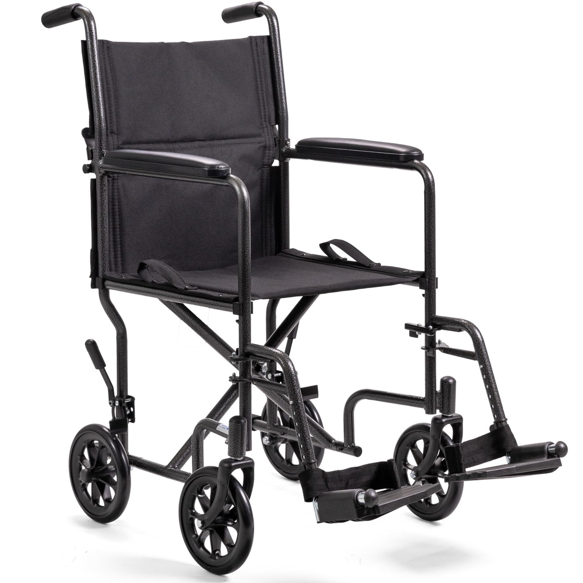Compact Lightweight Steel Transport Wheelchair with 19in Seat E773