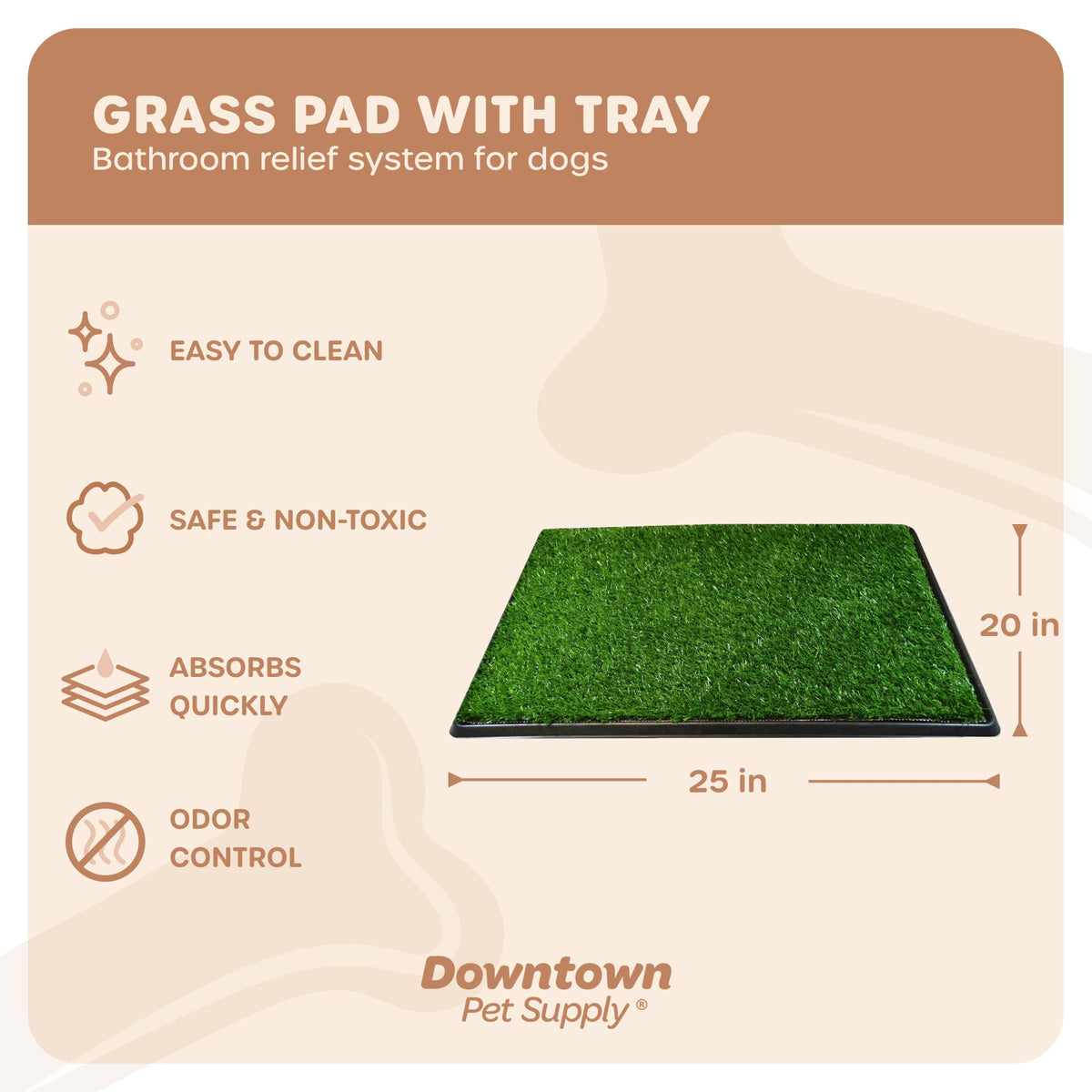 Dog Grass Pad with Tray 20 x 25 B87869