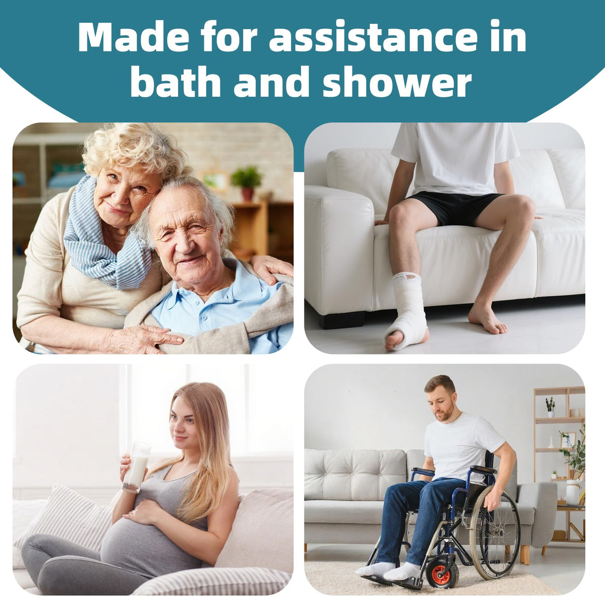 Heavy Duty Swivel Shower Chair with Arms and Back U397327