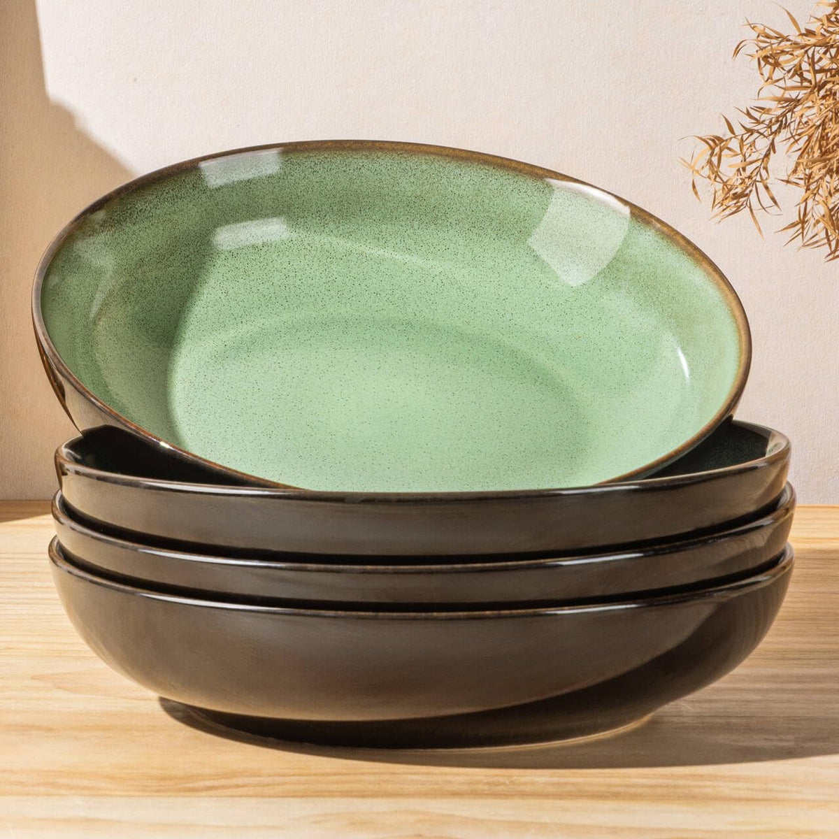 9.0" Ceramic Pasta Bowls Set of 4 T769646