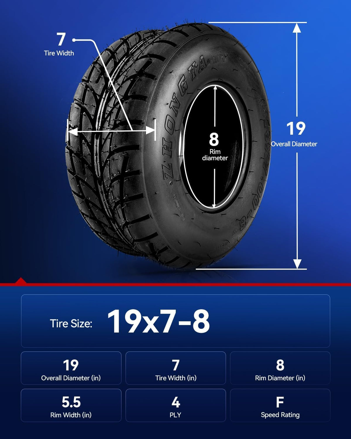 All-Terrain Tires 19x7-8 Set 2 O192