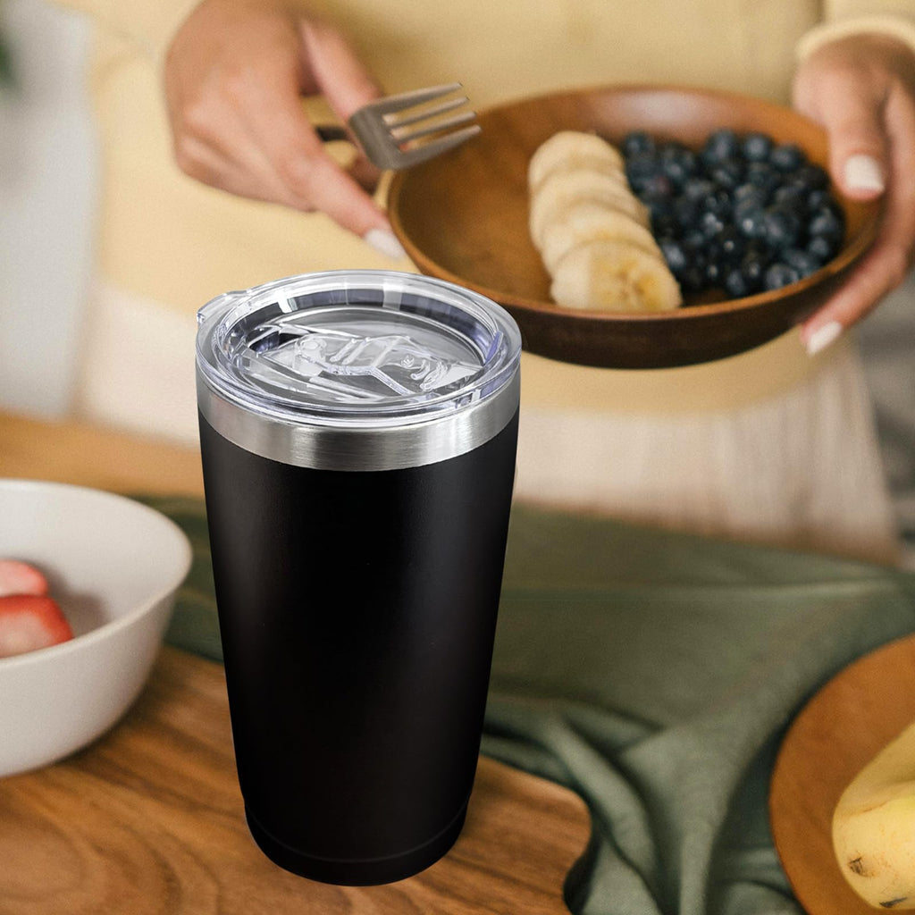 16 Pack Stainless Steel Insulated Tumbler 20oz Black Q41163