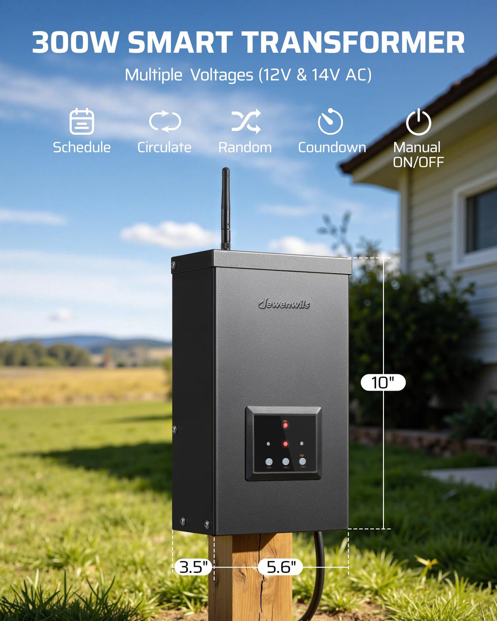 300W Low Voltage Landscape Transformer with Timer X205
