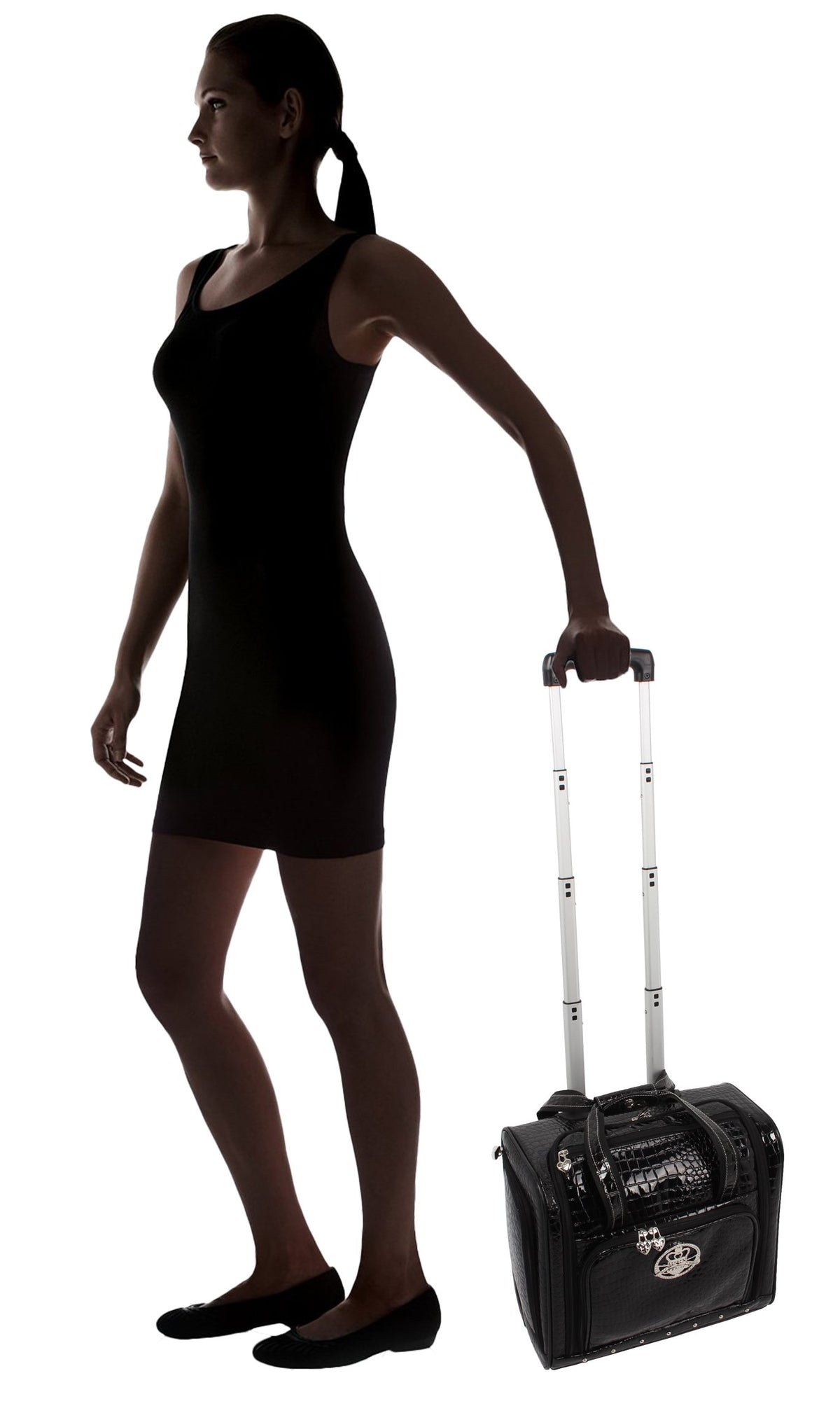 15 Inch Black PVC Underseat Luggage P35365