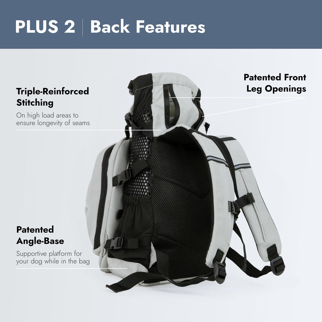 Small Light Grey Backpack-Style Dog Carrier U316290