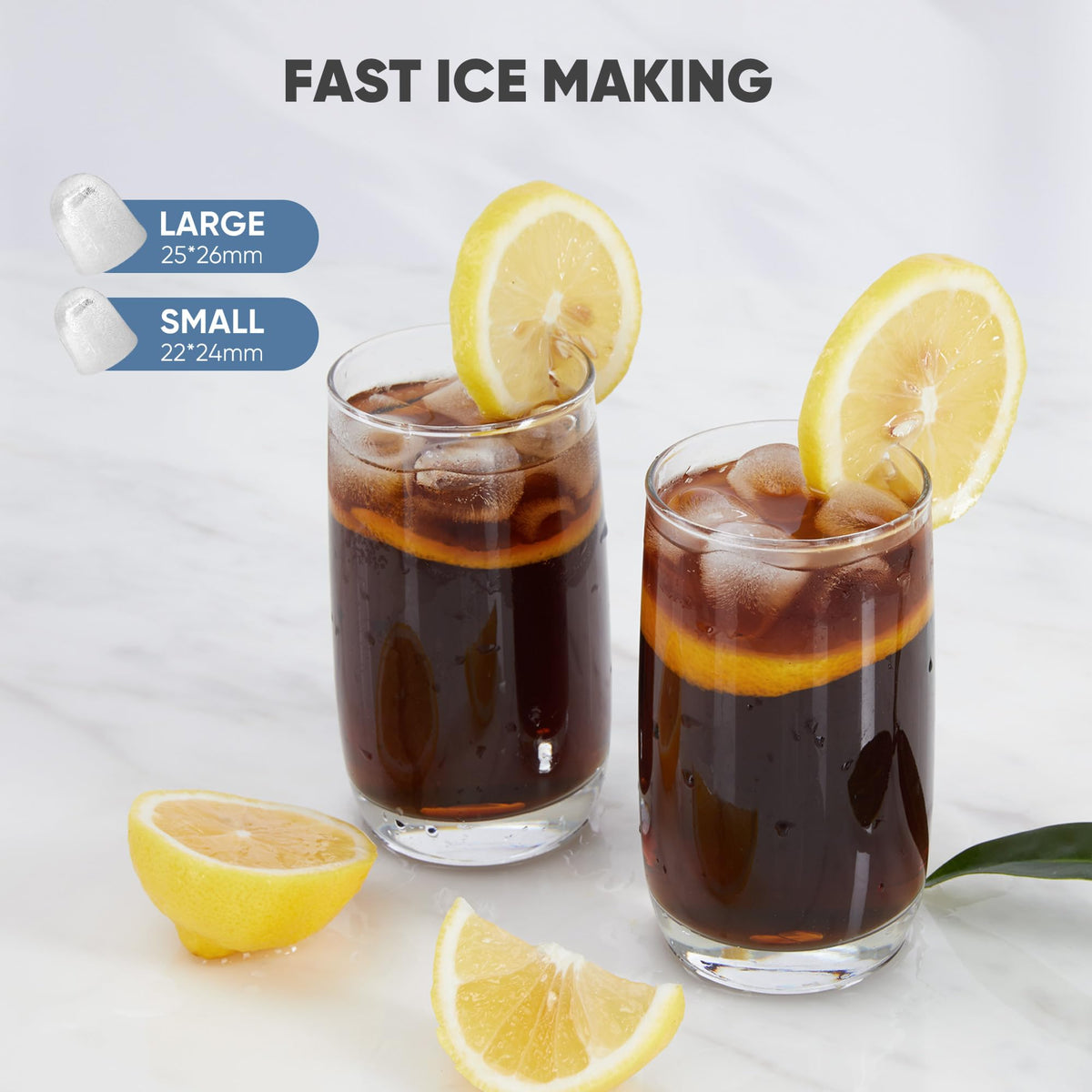 Green Portable Countertop Ice Maker I3950
