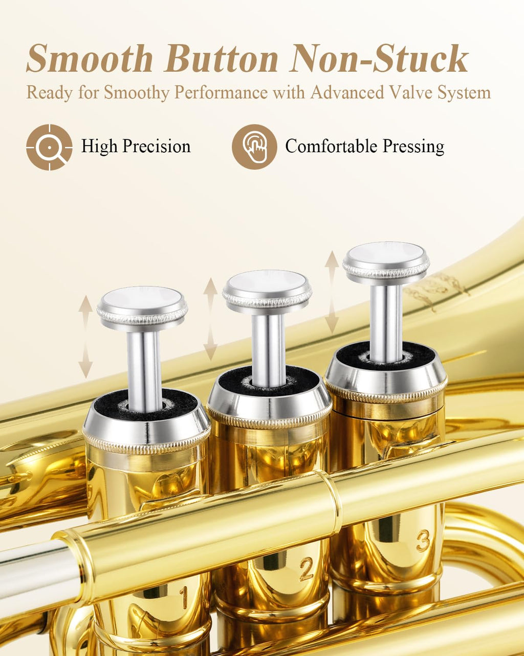 Bb Pocket Trumpet Brass Golden with Case R466197