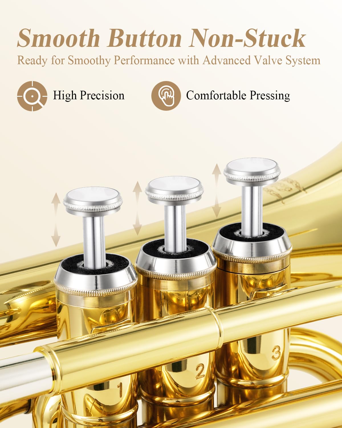 Bb Pocket Trumpet Brass Golden with Case R466197