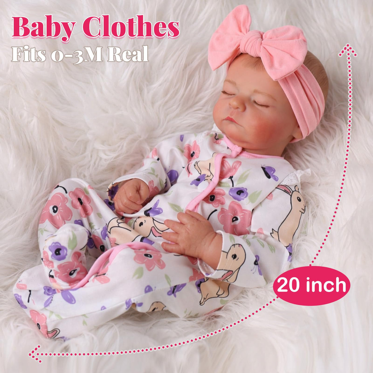 20 Inch Closed-Eye Reborn Baby Doll Q934