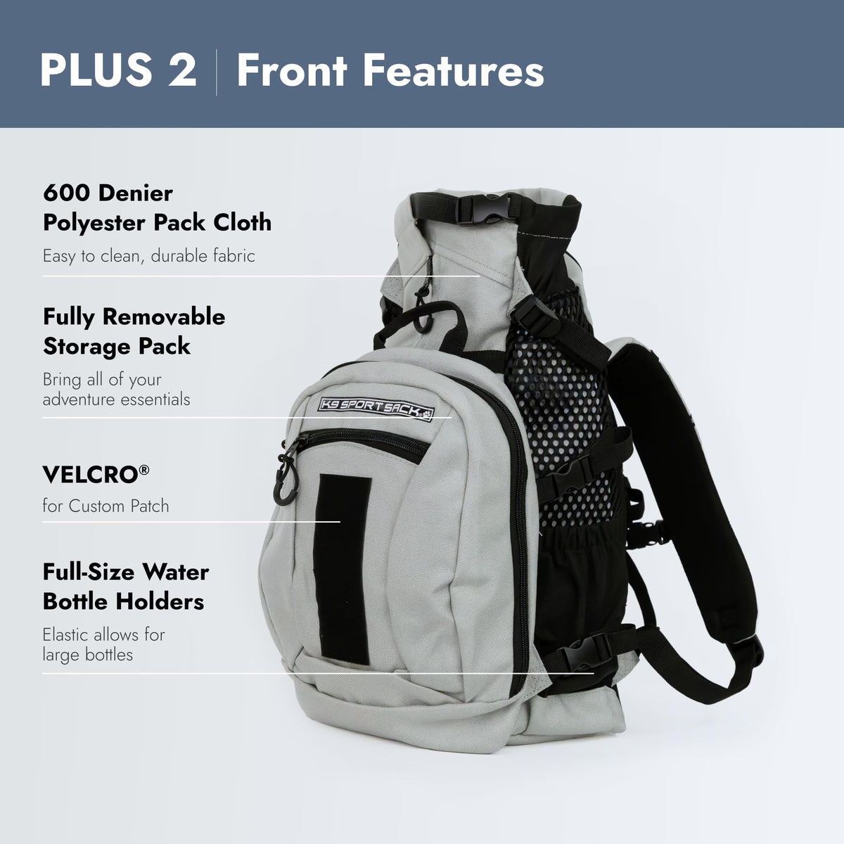 Small Light Grey Backpack-Style Dog Carrier U316290