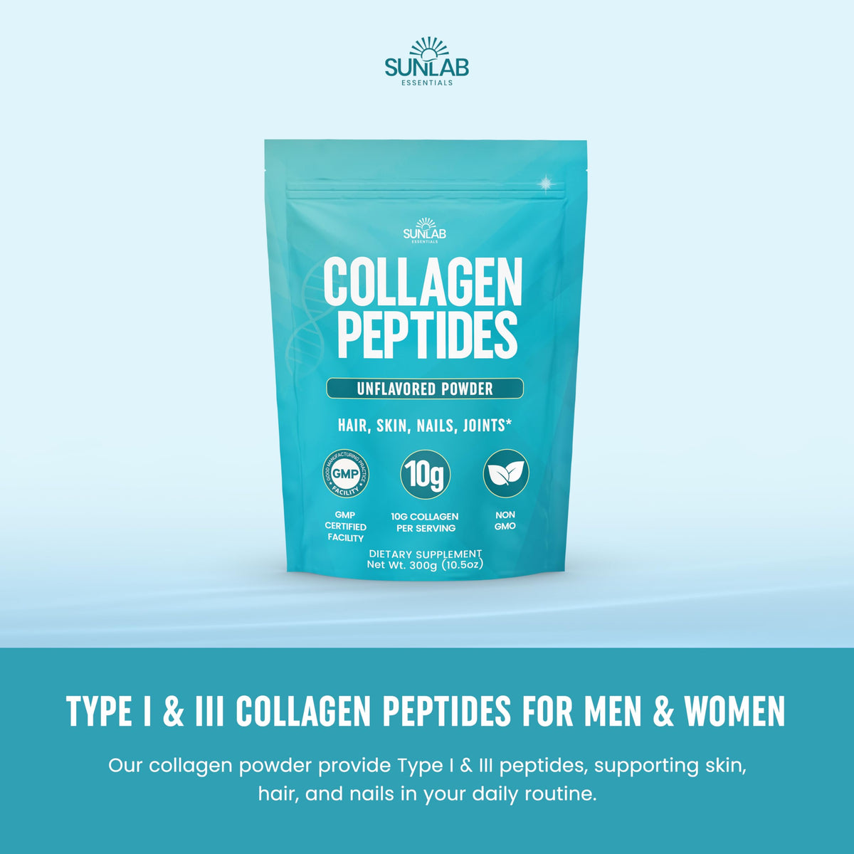 Unflavored Hydrolyzed Bovine Collagen Peptides Powder G438