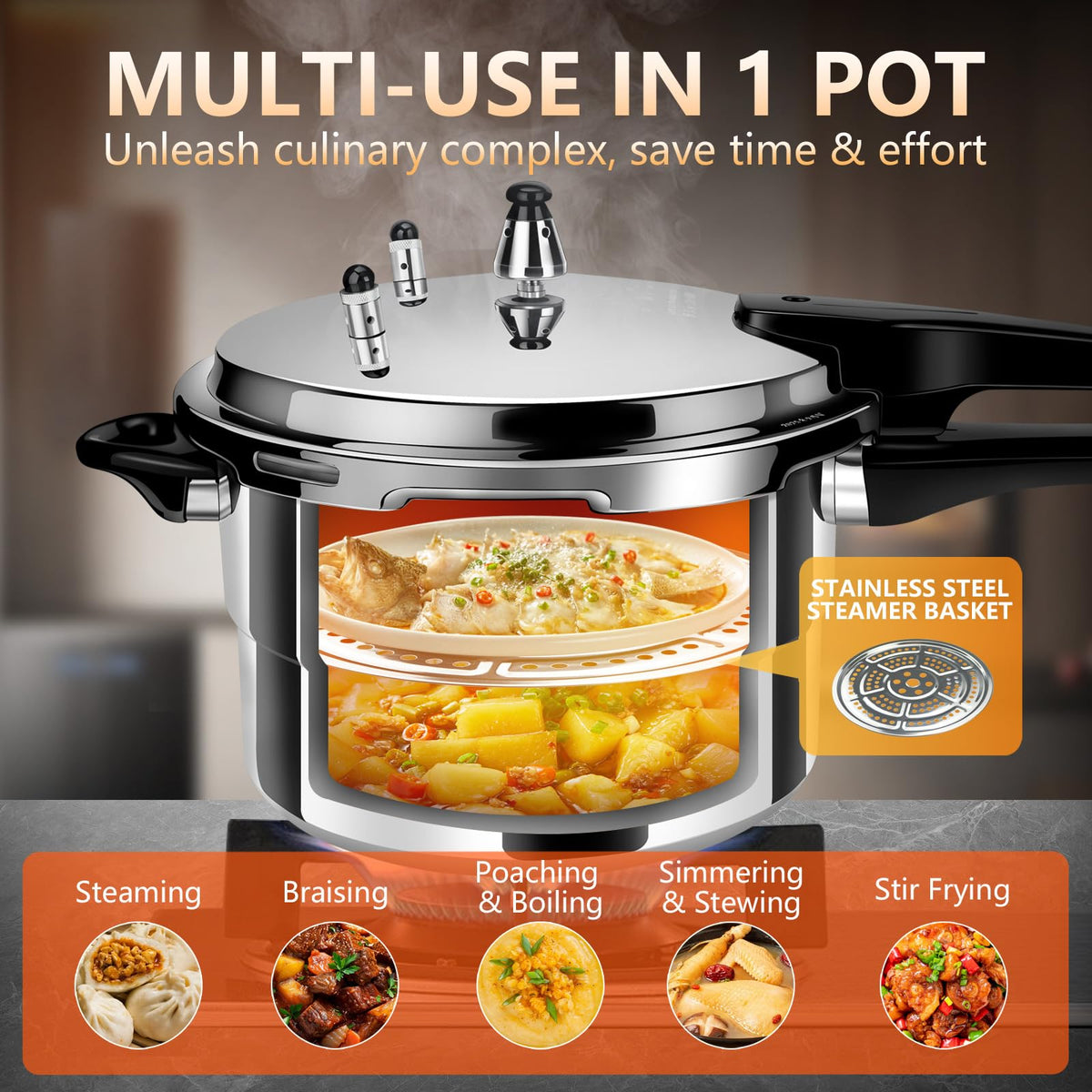 Aluminum 4.22Qt Pressure Cooker K85328