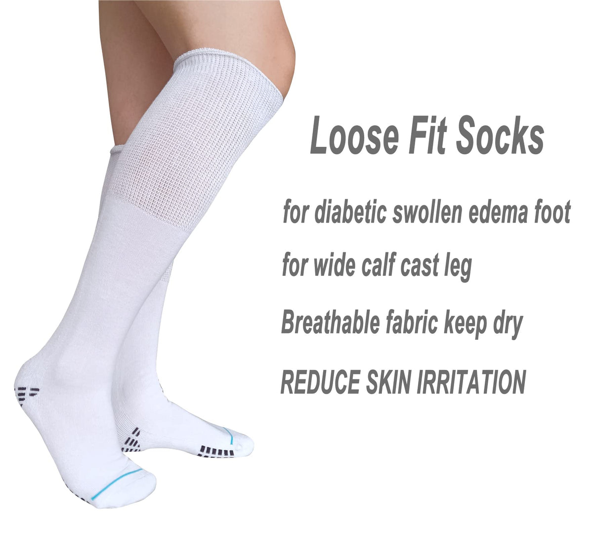 Knee High Sock Liner for Orthopedic Walking Boots Q993736