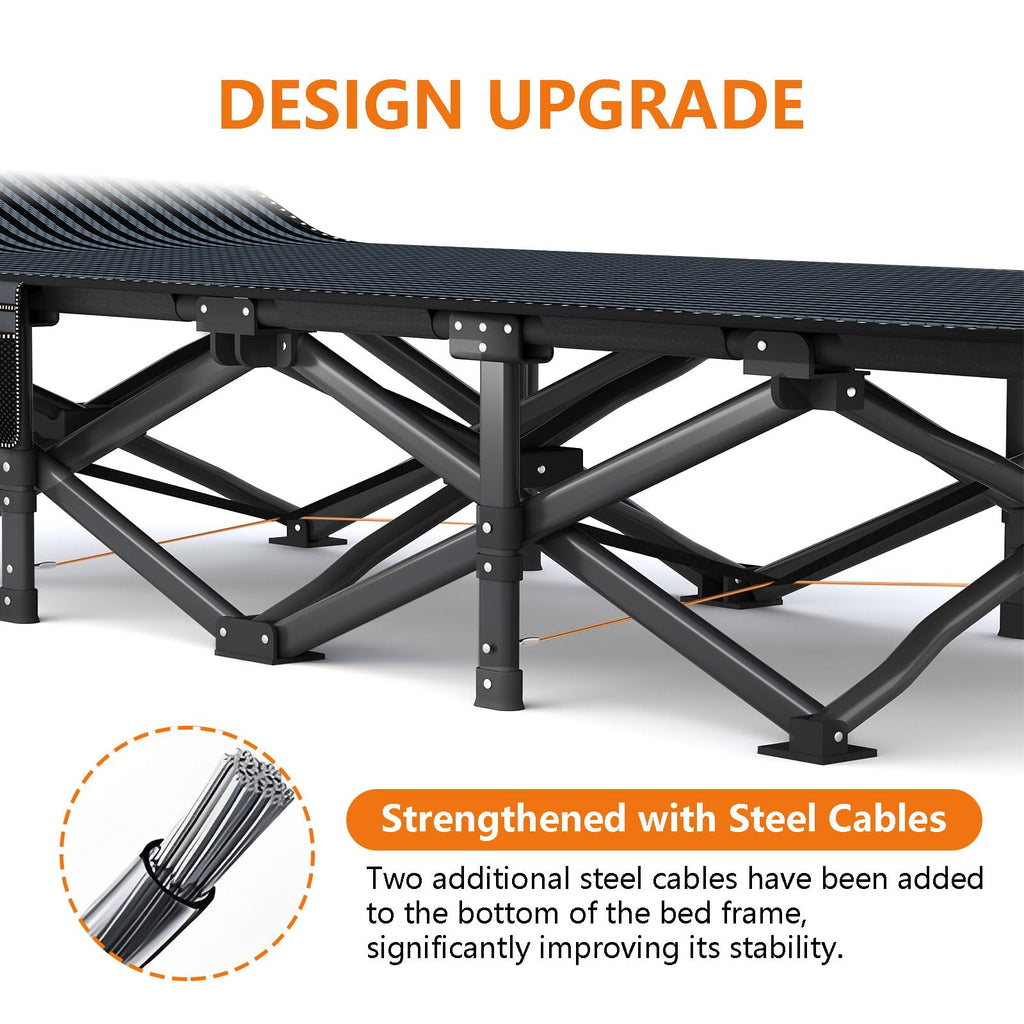 31.5" Wide Camping Cot with Pad L8893