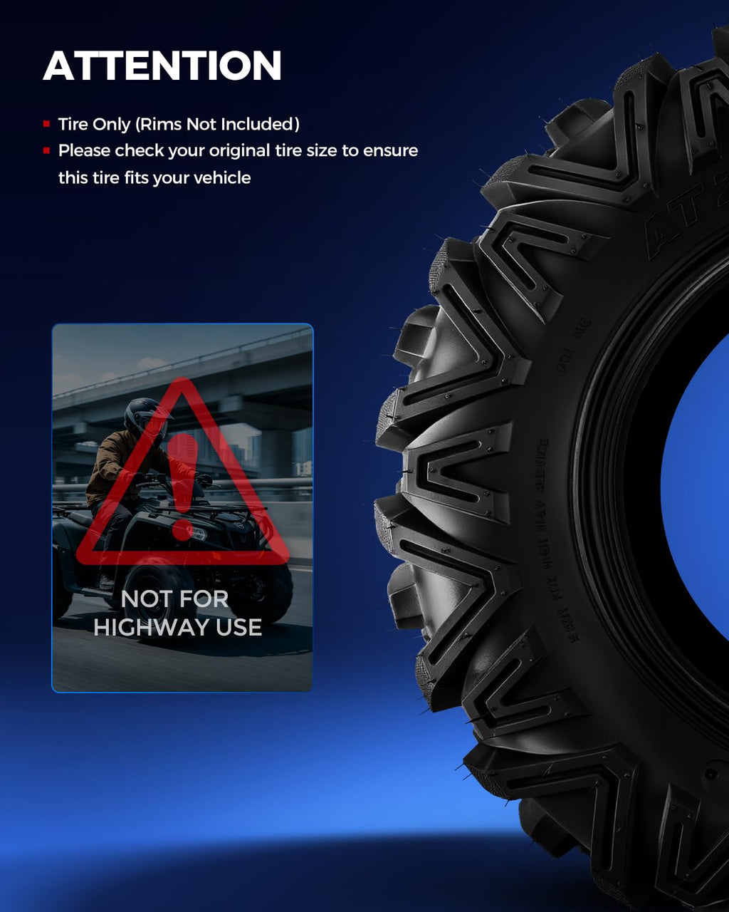 All-Terrain Tires 19x7-8 Set 2 O192