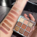 Golden Caramel 9 Warm Bronze & Nude Brown Eyeshadow Palette Matte & Metallic K629