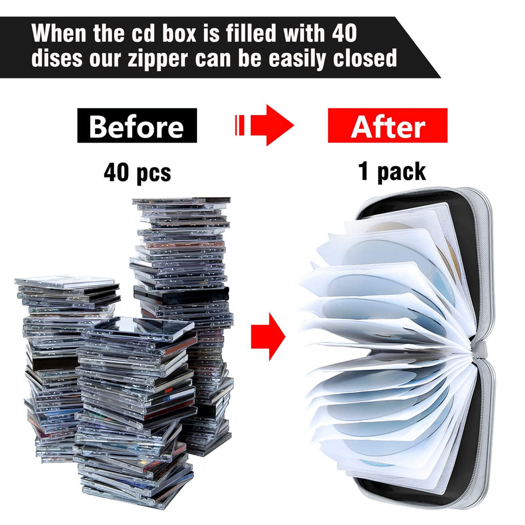 CD/DVD Cases 40 Capacity Disc Storage Binder Black J589