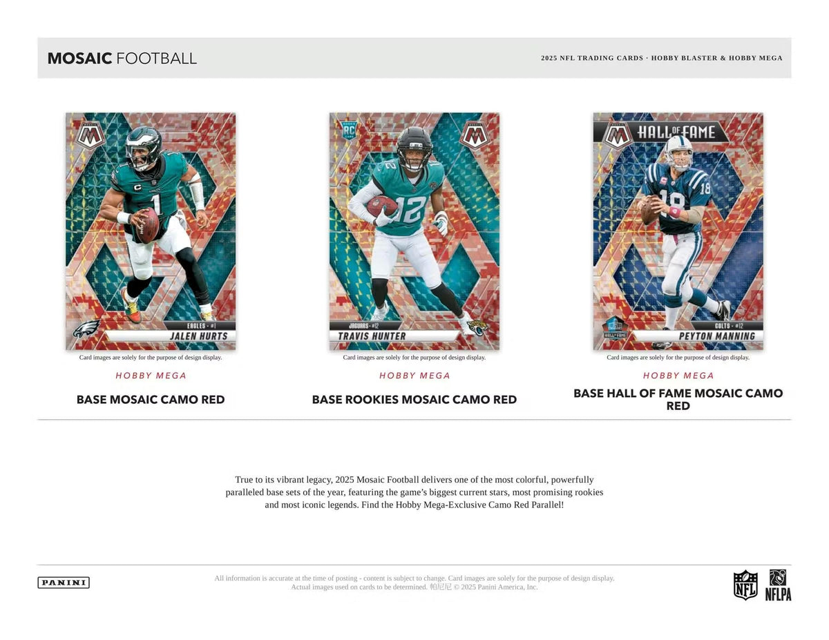 2025 Mosaic Football Trading Card Box G39956