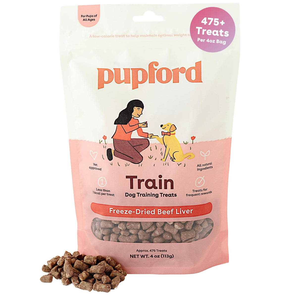 Freeze Dried Training Treats for Dogs & Puppies Beef Liver 4 oz C9120