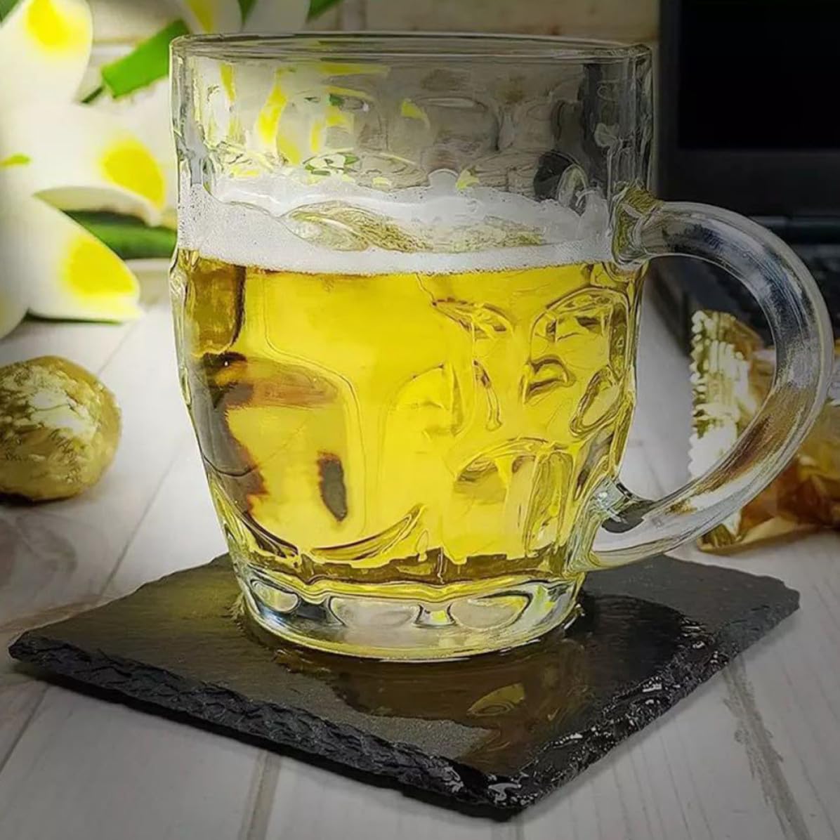 12pcs Natural Stone Cup Coaster F3903
