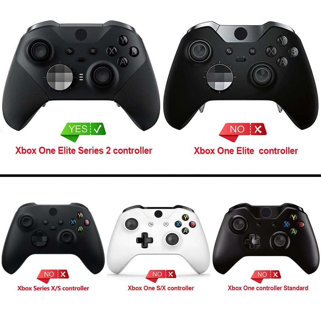 Anti Slip Silicone Case Cover for Xbox Elite Wireless Controller Series 2 with Thumb Grip Caps - Black R412