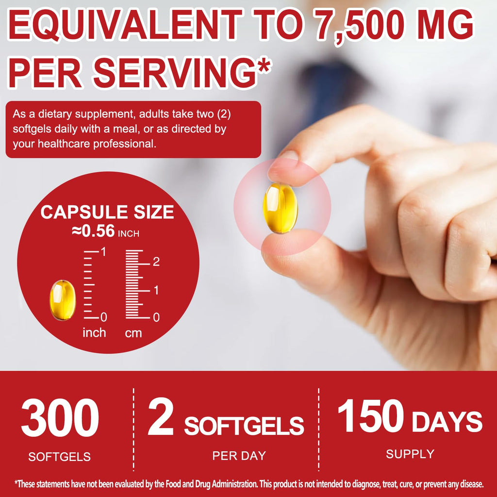 Odorless Garlic Softgels 7500mg 300 Softgels W128